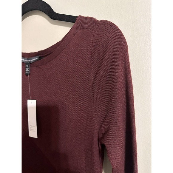 White House Black Market Button‎ Detail Tunic Dark Burgundy Size XS #972 - Picture 8 of 14